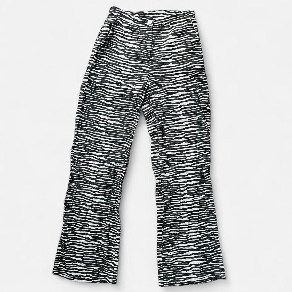 H&M Zebra Print Wide-Leg Palazzo Pants – US 2 / EUR 34
